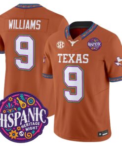 Jonah Williams Jersey #9 Texas Longhorns 2026 Latino Heritage Month Vapor Limited All Stitched