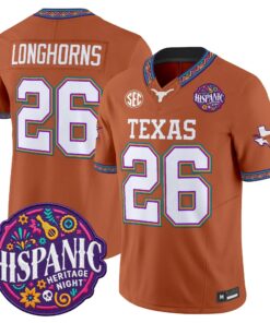 Longhorns Jersey #26 Texas Longhorns 2026 Latino Heritage Month Vapor Limited All Stitched
