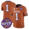 Team Jersey #1 Texas Longhorns 2026 Latino Heritage Month Vapor Limited All Stitched