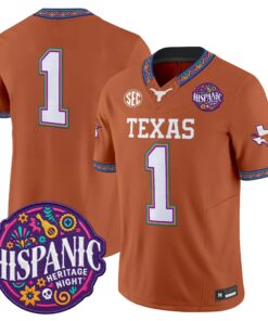 Team Jersey #1 Texas Longhorns 2026 Latino Heritage Month Vapor Limited All Stitched