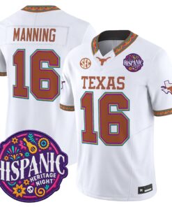 Arch Manning Jersey #16 Texas Longhorns 2026 Latino Heritage Month Vapor Limited All Stitched