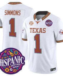 Colin Simmons Jersey #1 Texas Longhorns 2026 Latino Heritage Month Vapor Limited All Stitched