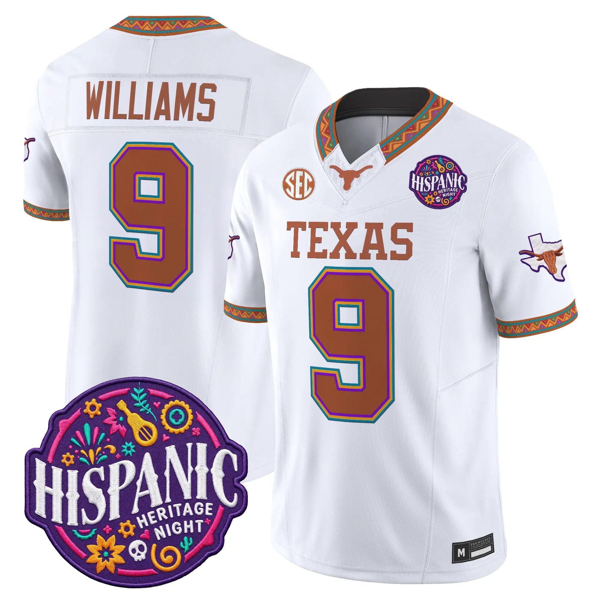 jonah-williams-jersey-9-texas-longhorns-2026-latino-heritage-month-vapor-limited-all-stitched-02 - Top Wow Design Jonah Williams Jersey #9 Texas Longhorns 2026 Latino Heritage Month Vapor Limited All Stitched