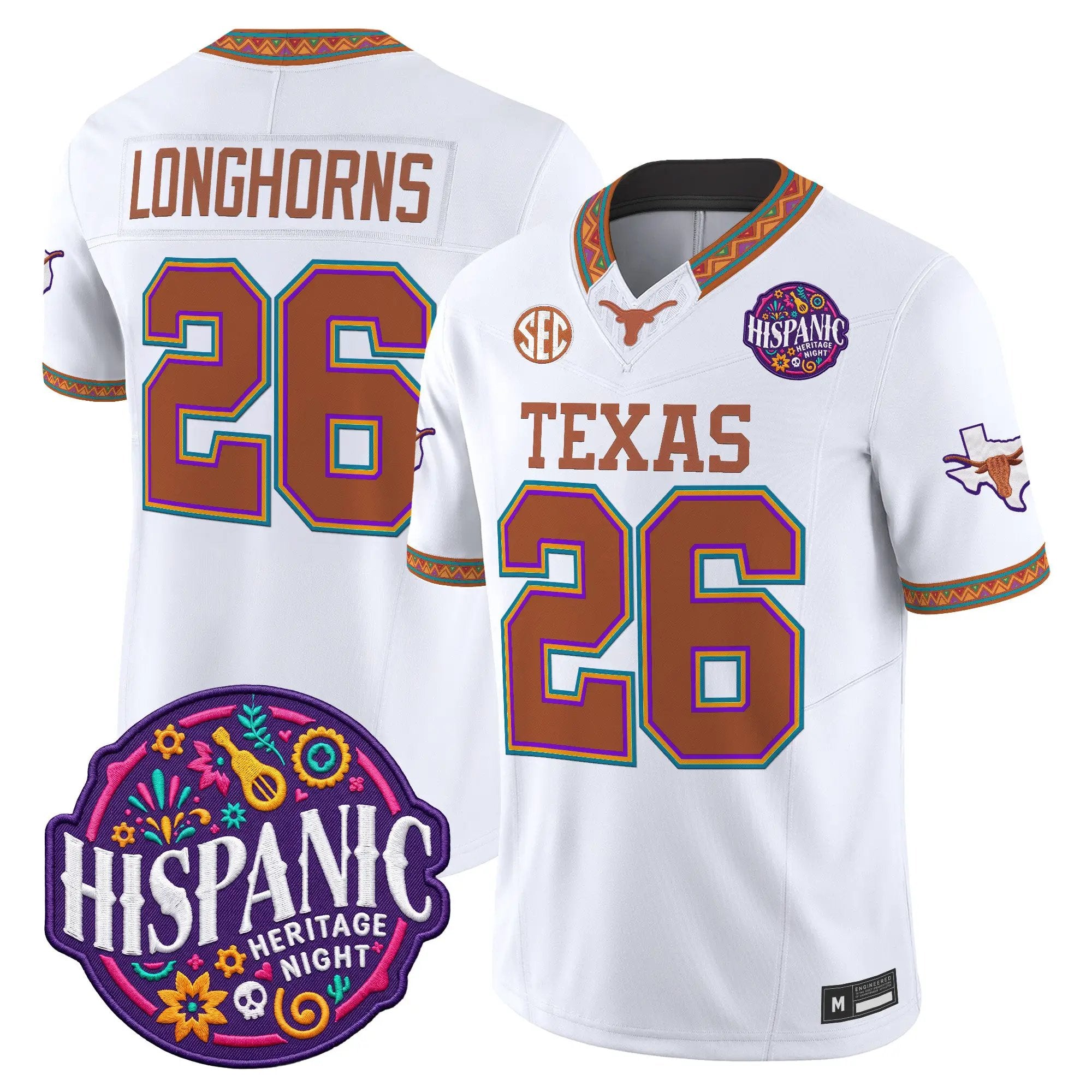 longhorns-jersey-26-texas-longhorns-2026-latino-heritage-month-vapor-limited-all-stitched-02 - Top Wow Design Longhorns Jersey #26 Texas Longhorns 2026 Latino Heritage Month Vapor Limited All Stitched