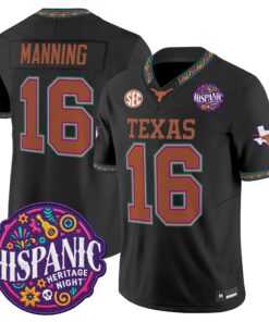 Arch Manning Jersey #16 Texas Longhorns 2026 Latino Heritage Month Vapor Limited All Stitched