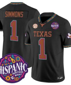 Colin Simmons Jersey #1 Texas Longhorns 2026 Latino Heritage Month Vapor Limited All Stitched