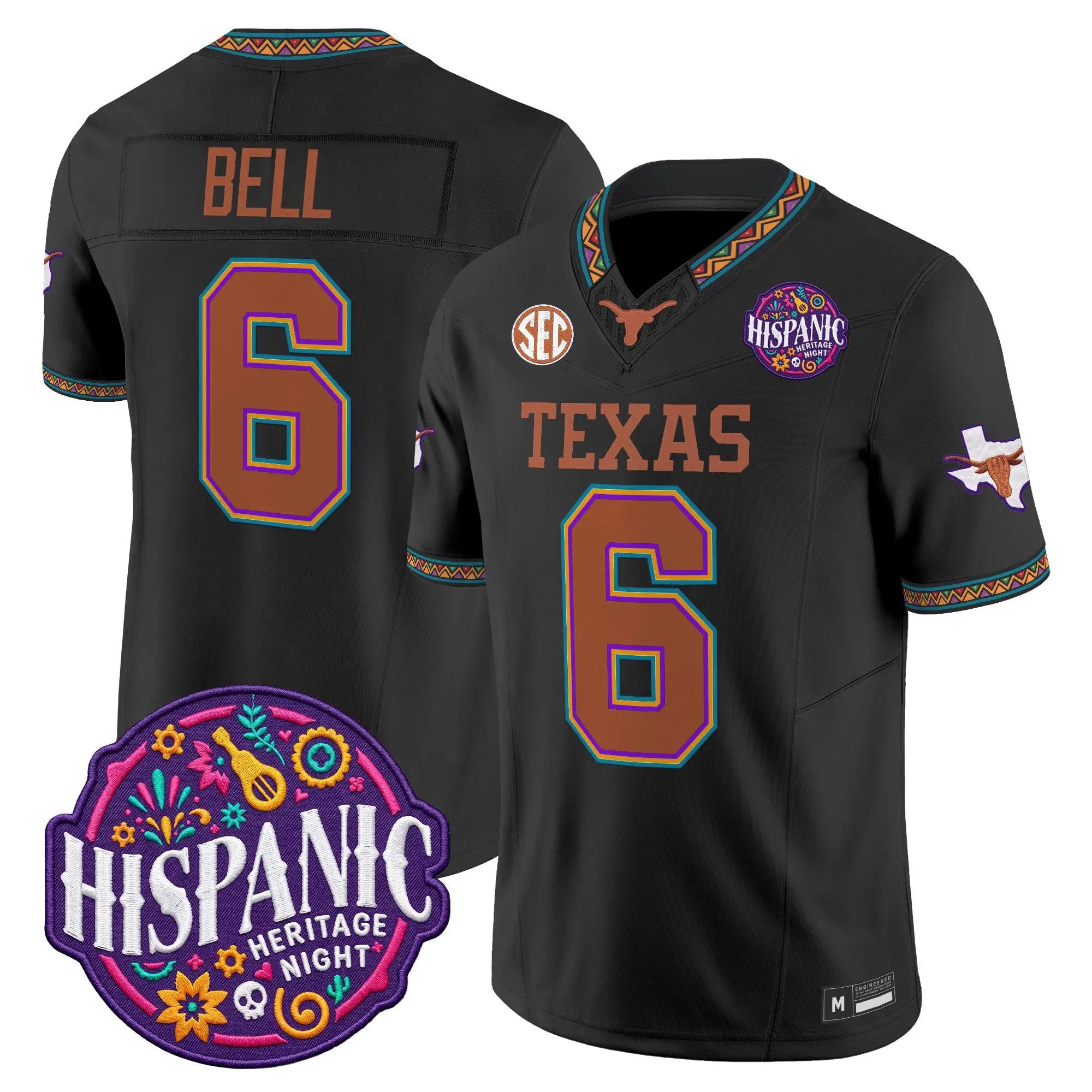 dia-bell-jersey-6-texas-longhorns-2026-latino-heritage-month-vapor-limited-all-stitched-03 - Top Wow Design Dia Bell Jersey #6 Texas Longhorns 2026 Latino Heritage Month Vapor Limited All Stitched