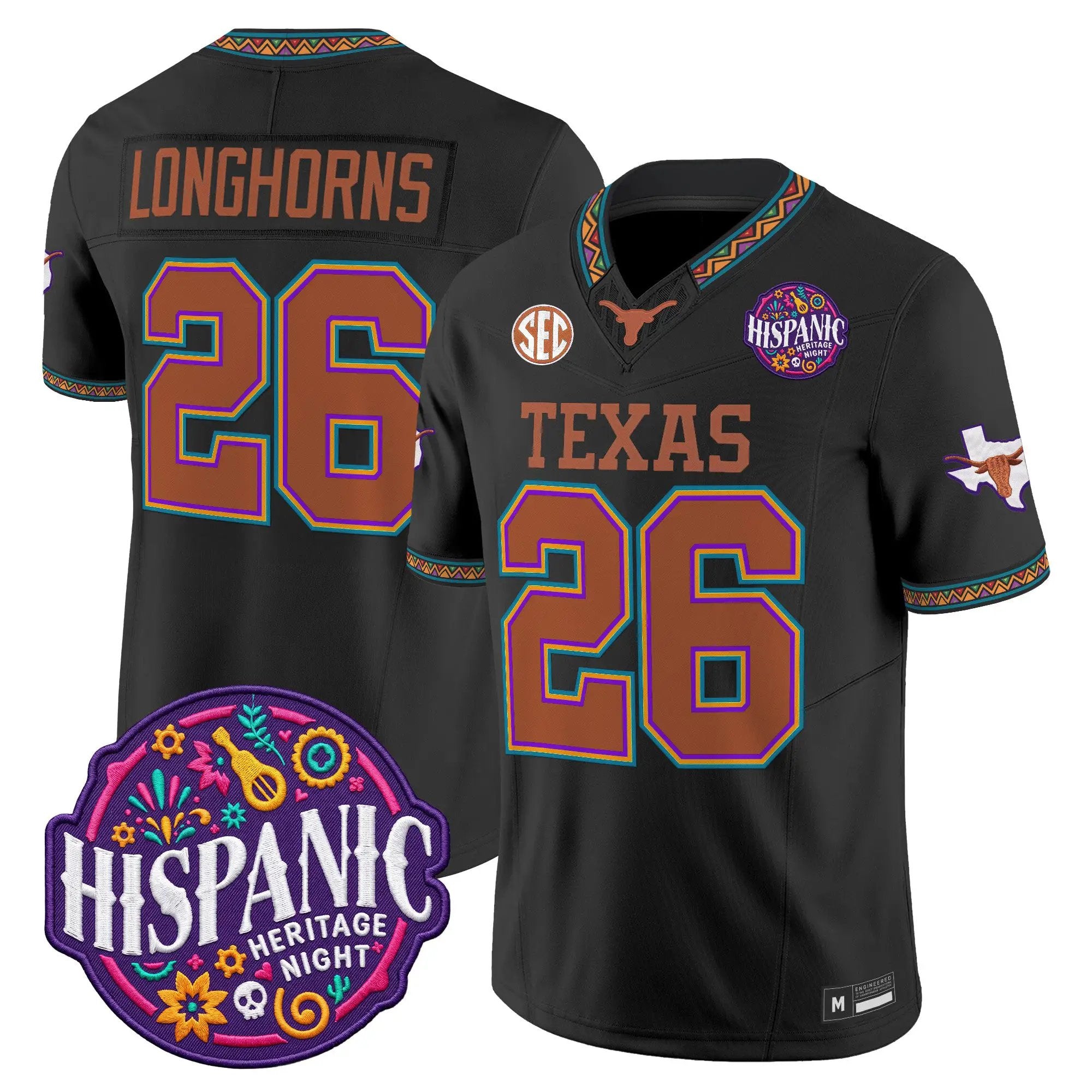 longhorns-jersey-26-texas-longhorns-2026-latino-heritage-month-vapor-limited-all-stitched-03 - Top Wow Design Longhorns Jersey #26 Texas Longhorns 2026 Latino Heritage Month Vapor Limited All Stitched