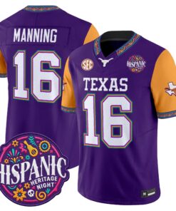 Arch Manning Jersey #16 Texas Longhorns 2026 Latino Heritage Month Vapor Limited All Stitched