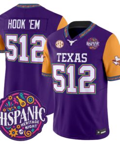 Hook 'Em Jersey #512 Texas Longhorns 2026 Latino Heritage Month Vapor Limited All Stitched