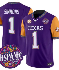 Colin Simmons Jersey #1 Texas Longhorns 2026 Latino Heritage Month Vapor Limited All Stitched