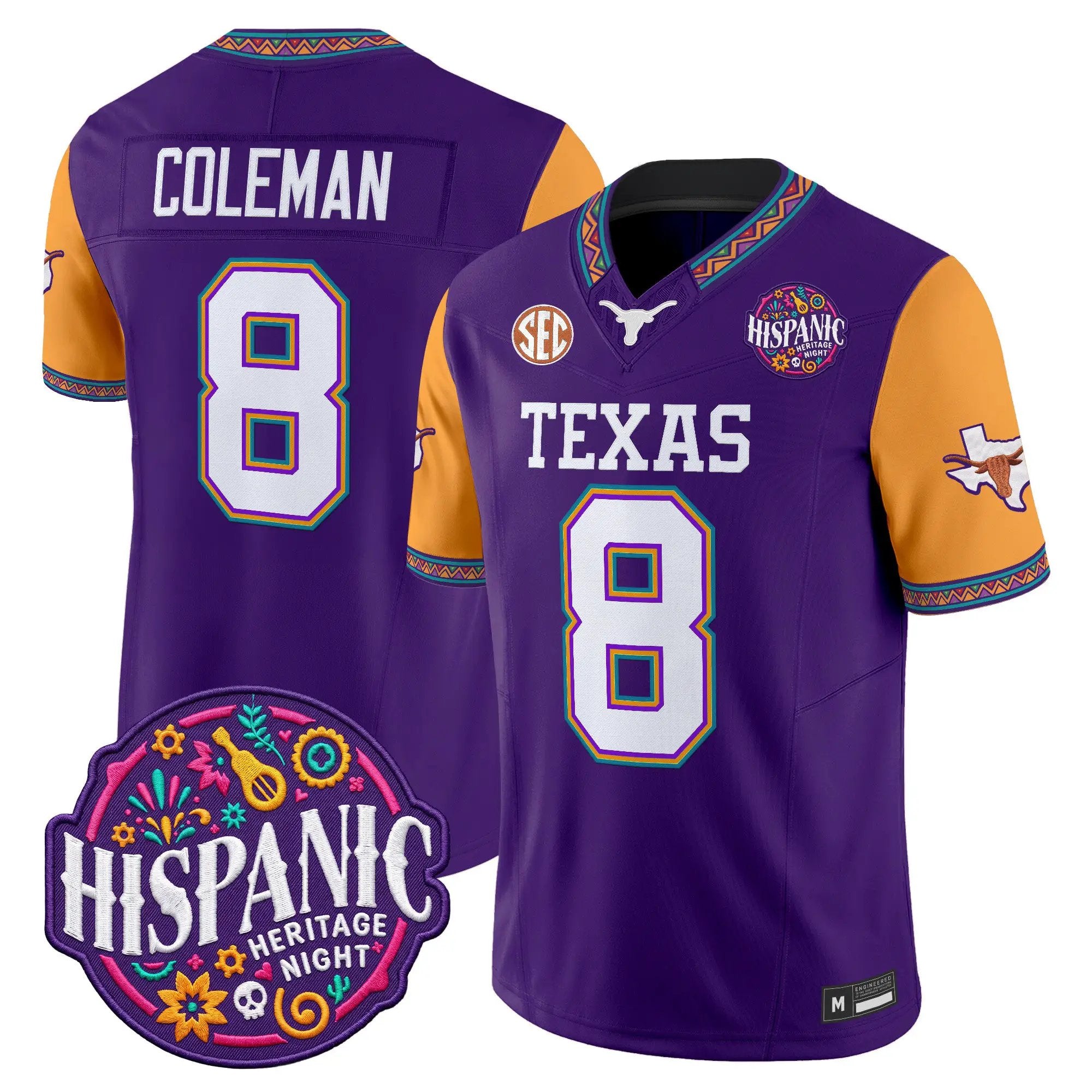 cam-coleman-jersey-8-texas-longhorns-2026-latino-heritage-month-vapor-limited-all-stitched-04 - Top Wow Design Cam Coleman Jersey #8 Texas Longhorns 2026 Latino Heritage Month Vapor Limited All Stitched