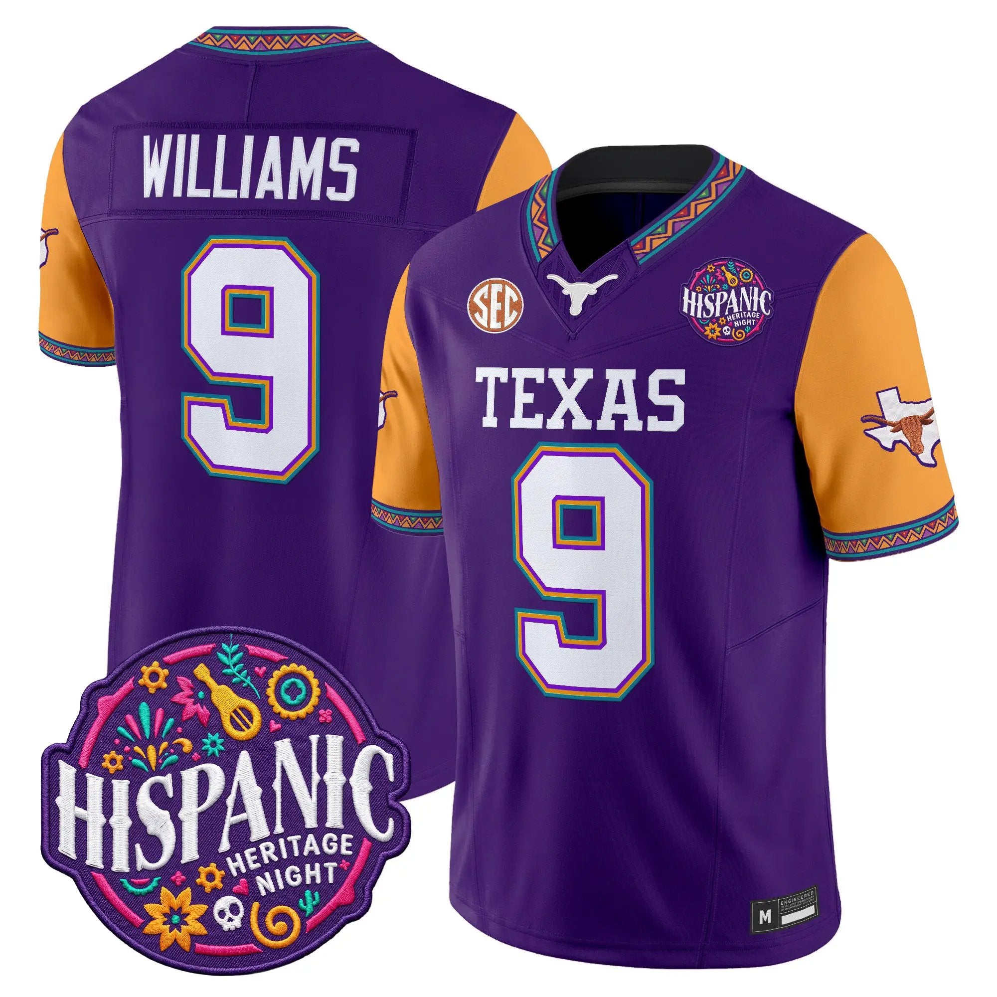 jonah-williams-jersey-9-texas-longhorns-2026-latino-heritage-month-vapor-limited-all-stitched-04 - Top Wow Design Jonah Williams Jersey #9 Texas Longhorns 2026 Latino Heritage Month Vapor Limited All Stitched