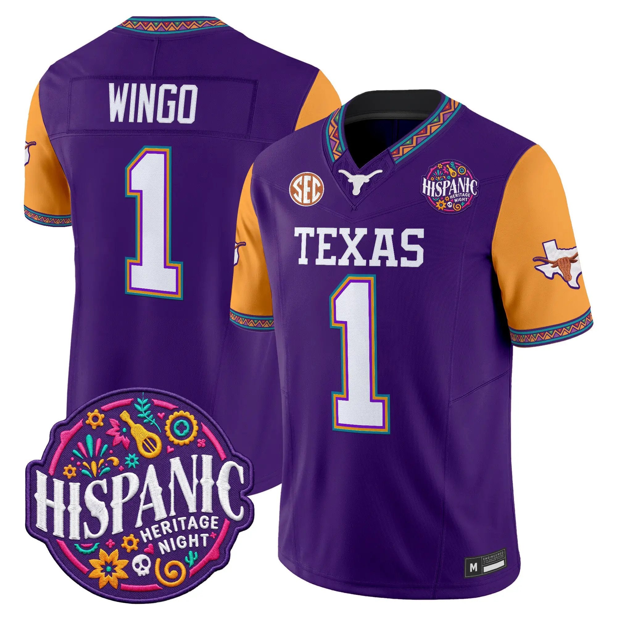 ryan-wingo-jersey-1-texas-longhorns-2026-latino-heritage-month-vapor-limited-all-stitched-04 - Top Wow Design Ryan Wingo Jersey #1 Texas Longhorns 2026 Latino Heritage Month Vapor Limited All Stitched