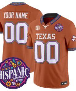Texas Longhorns 2026 Latino Heritage Month Vapor Limited Custom Jersey - All Stitched