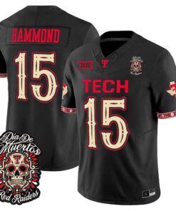 Will Hammond Jersey #15 Texas Tech Red Raiders Día de los Muertos Vapor Limited All Stitched