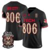 Hub City Jersey #806 Texas Tech Red Raiders Día de los Muertos Vapor Limited All Stitched
