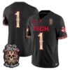 Team Jersey #1 Texas Tech Red Raiders Día de los Muertos Vapor Limited All Stitched