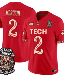 Behren Morton Jersey #2 Texas Tech Red Raiders Día de los Muertos Vapor Limited All Stitched