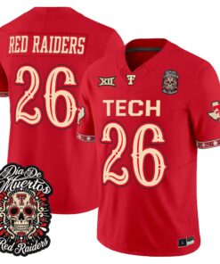 Red Raiders Jersey #26 Texas Tech Red Raiders Día de los Muertos Vapor Limited All Stitched