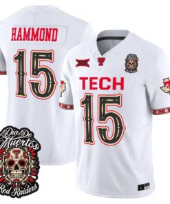 Will Hammond Jersey #15 Texas Tech Red Raiders Día de los Muertos Vapor Limited All Stitched