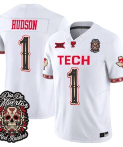 Micah Hudson Jersey #1 Texas Tech Red Raiders Día de los Muertos Vapor Limited All Stitched