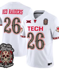 Red Raiders Jersey #26 Texas Tech Red Raiders Día de los Muertos Vapor Limited All Stitched