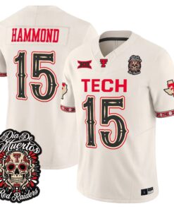 Will Hammond Jersey #15 Texas Tech Red Raiders Día de los Muertos Vapor Limited All Stitched