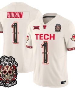 Micah Hudson Jersey #1 Texas Tech Red Raiders Día de los Muertos Vapor Limited All Stitched