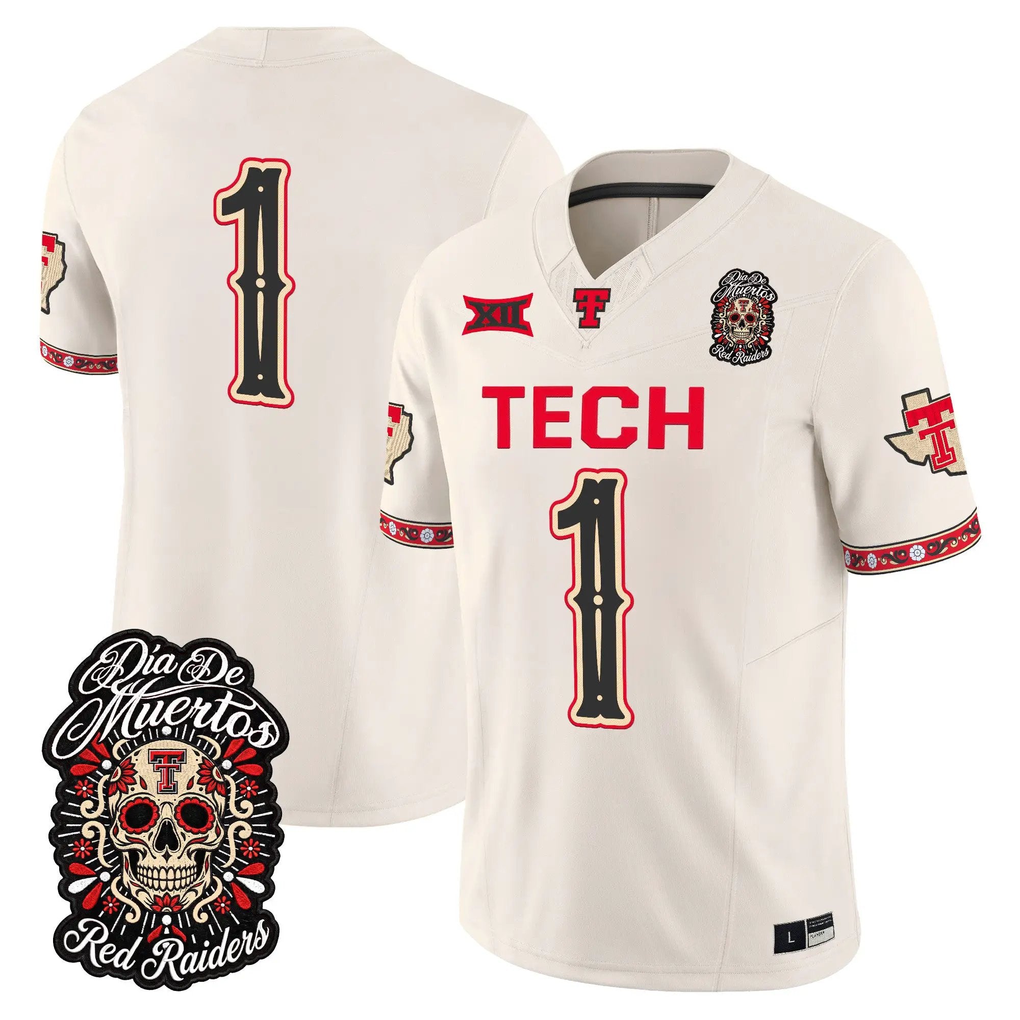 team-jersey-1-texas-tech-red-raiders-dia-de-los-muertos-vapor-limited-all-stitched-04 - Top Wow Design Team Jersey #1 Texas Tech Red Raiders Día de los Muertos Vapor Limited All Stitched