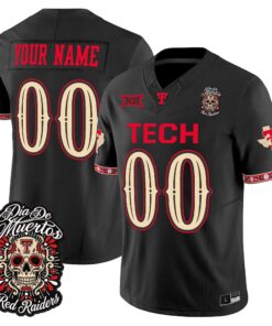 Texas Tech Red Raiders Día de los Muertos Vapor Limited Custom Jersey - All Stitched - Top Wow Design Texas Tech Red Raiders Día de los Muertos Vapor Limited Custom Jersey - All Stitched