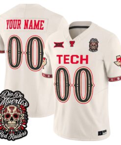 Texas Tech Red Raiders Día de los Muertos Vapor Limited Custom Jersey - All Stitched