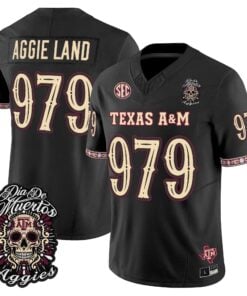 Aggie Land Jersey #979 Texas A&M Aggies Día de los Muertos Vapor Limited All Stitched