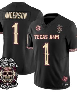 Bryce Anderson Jersey #1 Texas A&M Aggies Día de los Muertos Vapor Limited All Stitched