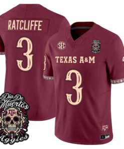 Marcus Ratcliffe Jersey #3 Texas A&M Aggies Día de los Muertos Vapor Limited All Stitched
