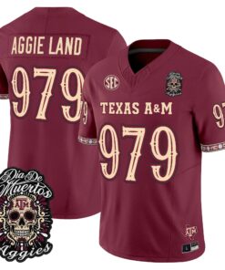 Aggie Land Jersey #979 Texas A&M Aggies Día de los Muertos Vapor Limited All Stitched