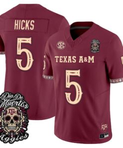 DJ Hicks Jersey #5 Texas A&M Aggies Día de los Muertos Vapor Limited All Stitched