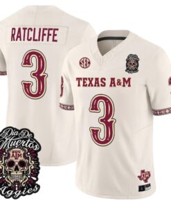 Marcus Ratcliffe Jersey #3 Texas A&M Aggies Día de los Muertos Vapor Limited All Stitched