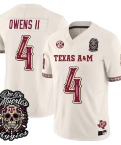 Rueben Owens II Jersey #4 Texas A&M Aggies Día de los Muertos Vapor Limited All Stitched