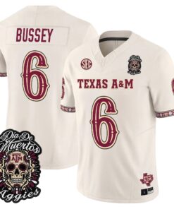 Terry Bussey Jersey #6 Texas A&M Aggies Día de los Muertos Vapor Limited All Stitched