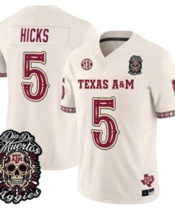 DJ Hicks Jersey #5 Texas A&M Aggies Día de los Muertos Vapor Limited All Stitched