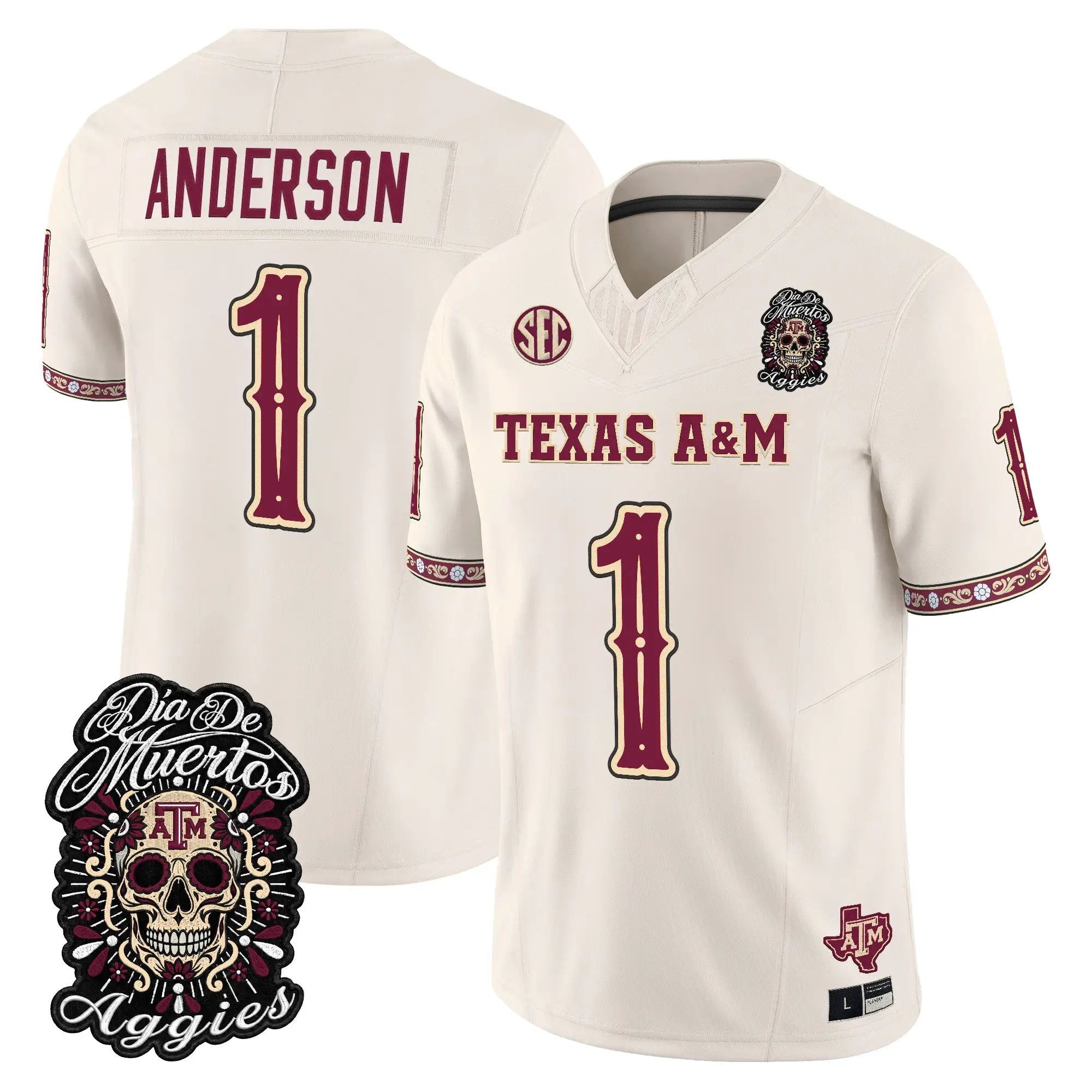 bryce-anderson-jersey-1-texas-a-m-aggies-dia-de-los-muertos-vapor-limited-all-stitched-03 - Top Wow Design Bryce Anderson Jersey #1 Texas A&M Aggies Día de los Muertos Vapor Limited All Stitched