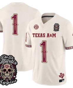 Team Jersey #1 Texas A&M Aggies Día de los Muertos Vapor Limited All Stitched