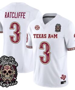 Marcus Ratcliffe Jersey #3 Texas A&M Aggies Día de los Muertos Vapor Limited All Stitched