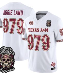 Aggie Land Jersey #979 Texas A&M Aggies Día de los Muertos Vapor Limited All Stitched