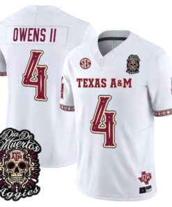 Rueben Owens II Jersey #4 Texas A&M Aggies Día de los Muertos Vapor Limited All Stitched