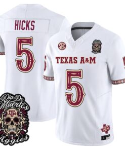 DJ Hicks Jersey #5 Texas A&M Aggies Día de los Muertos Vapor Limited All Stitched