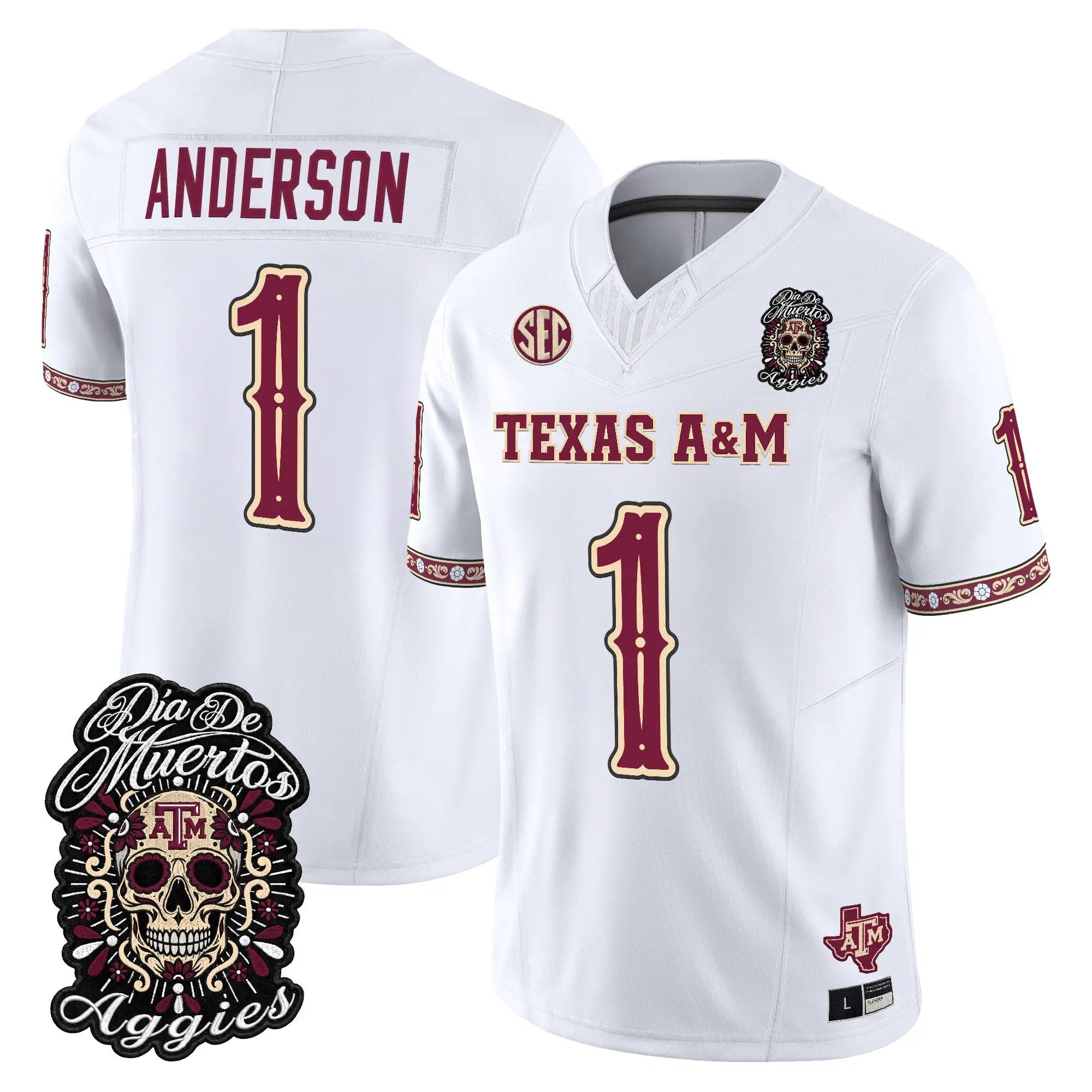 bryce-anderson-jersey-1-texas-a-m-aggies-dia-de-los-muertos-vapor-limited-all-stitched-04 - Top Wow Design Bryce Anderson Jersey #1 Texas A&M Aggies Día de los Muertos Vapor Limited All Stitched
