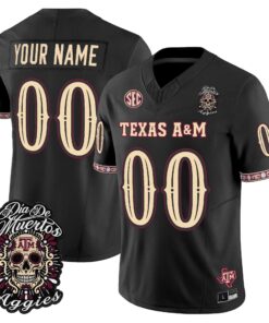 Texas A&M Aggies Día de los Muertos Vapor Limited Custom Jersey - All Stitched