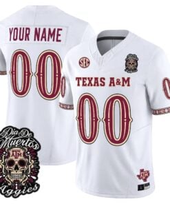 Texas A&M Aggies Día de los Muertos Vapor Limited Custom Jersey - All Stitched
